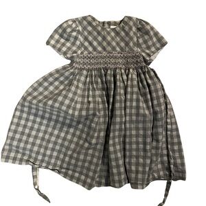 Edgehill Collection Gray Checkered Kids Dress